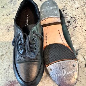 Black Leather Tap Dance Shoes